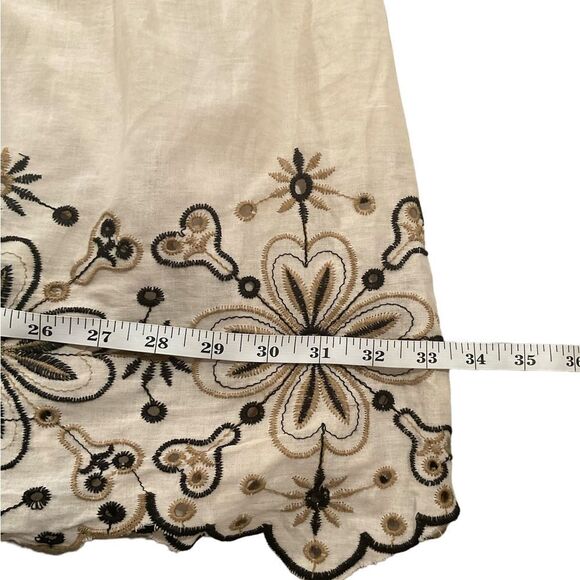 DressNaoo Women’s Size M Navy/Ivory Sleeve and Collar embroidery Detail Dress - Picture 11 of 14